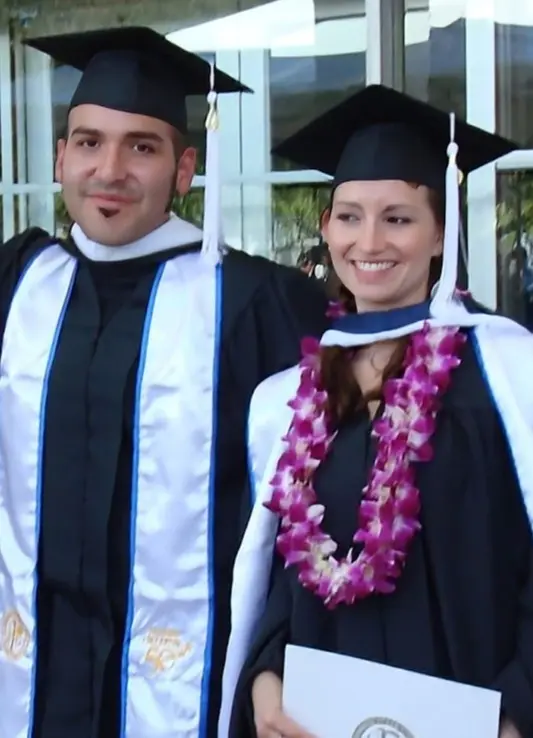 Steve and Amanda Perez at graduation